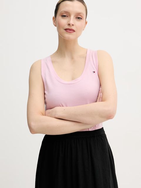Tommy Hilfiger top damski z bawełną - zdjęcie produktu nr 1