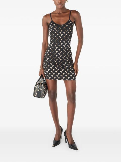 Marine Serre moon-print minidress - Black - zdjęcie produktu nr 2