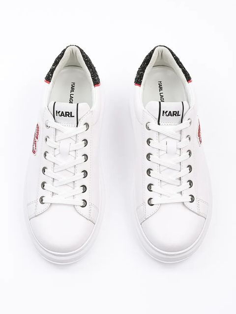 Karl Lagerfeld sneakersy skórzane KAPRI kolor biały KL62515V