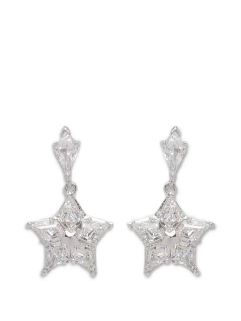 Swarovski star-drop earrings - Silver - zdjęcie produktu nr 1