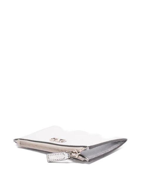Valentino Garavani zip leather wallet - Silver - zdjęcie produktu nr 2