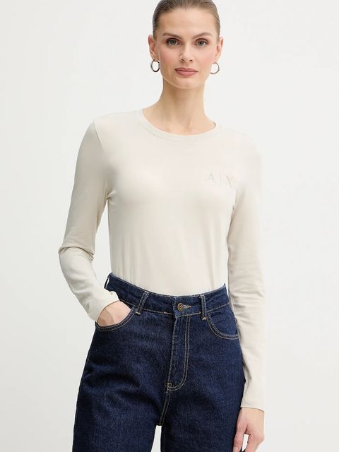 Armani Exchange longsleeve kolor beżowy XW001353 AF17173 - zdjęcie produktu nr 1