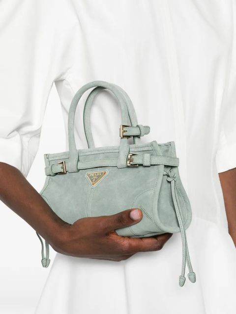 Prada logo-detail tote bag - Green - zdjęcie produktu nr 2