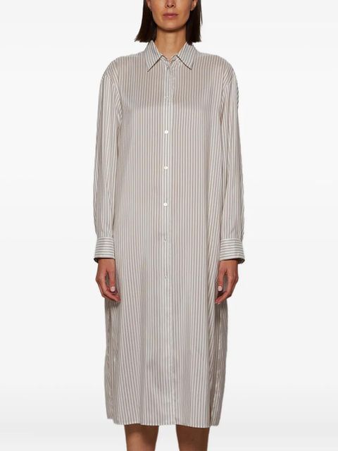The Row striped shirt dress - Grey
