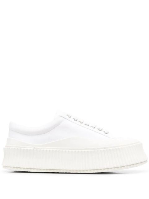 Jil Sander round-toe lace-up sneakers - White - zdjęcie produktu nr 1