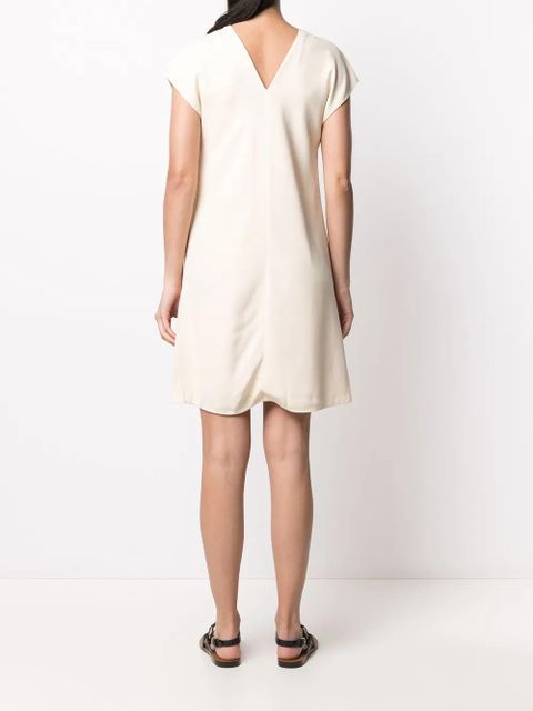 The Row V-neck shift dress - Neutrals - zdjęcie produktu nr 2