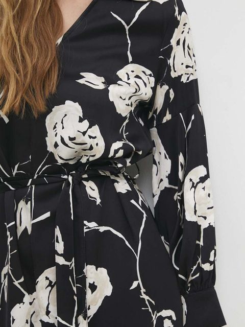 Answear.LAB sukienka kolor czarny maxi prosta