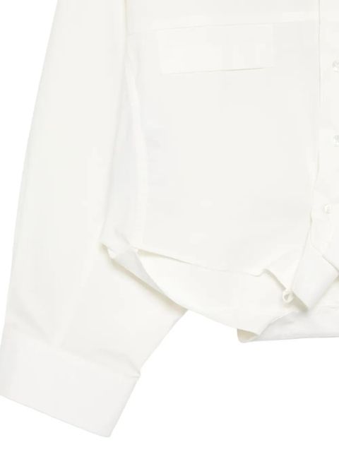 MM6 Maison Margiela asymmetric poplin shirt - White