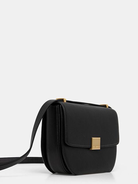 Karl Lagerfeld torebka skórzana kolor czarny A1W30444