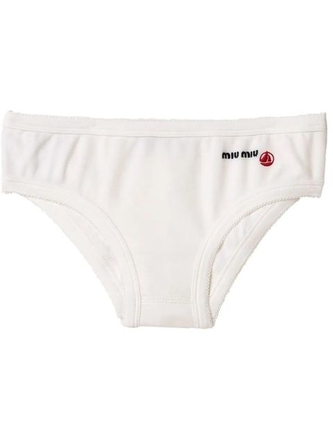 Miu Miu x Petite Bateau jersey briefs - White - zdjęcie produktu nr 1