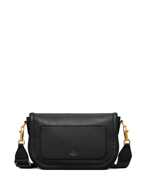 Valentino Garavani VLogo leather shoulder bag - Black