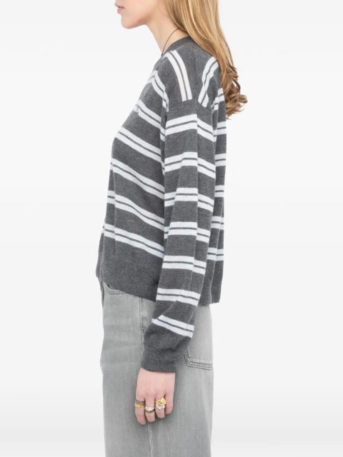 Zadig&Voltaire striped swapy sweater - Grey