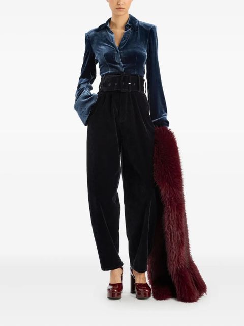 ROTATE BIRGER CHRISTENSEN belted tapered trousers - Black - zdjęcie produktu nr 2