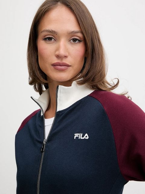 Fila dres lounge bawełniany damski kolor granatowy FPW4213