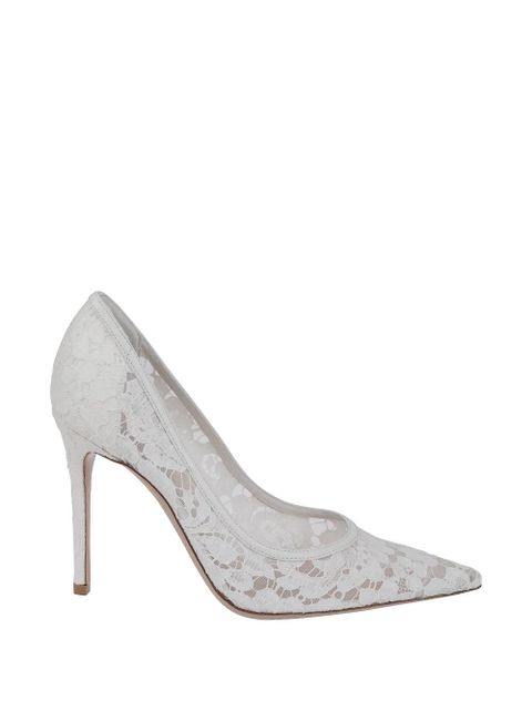 Gianvito Rossi Claudia floral-lace pointed-toe heeled pumps - White - zdjęcie produktu nr 1