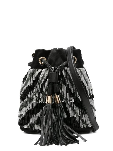 PUCCI beaded-fringe bucket bag - Black