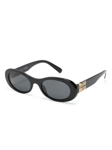 Miu Miu Eyewear Miu Glimpse oval-frame sunglasses - Black - zdjęcie produktu nr 2