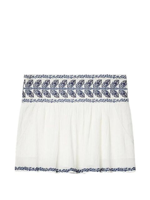 MARANT ÉTOILE Picadilia embroidered mini skirt - White - zdjęcie produktu nr 1