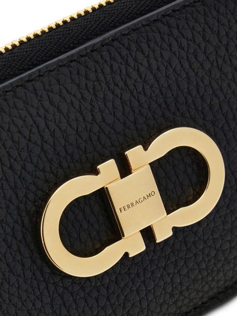 Ferragamo gancio zip credit card holder - Black