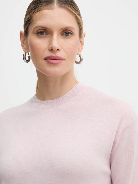 Weekend Max Mara sweter wełniany VENTO damski kolor różowy lekki 2615361021600