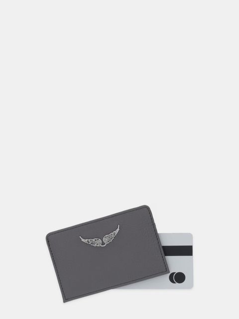 ZADIG&VOLTAIRE etui na karty skórzane kolor szary LWSG00001