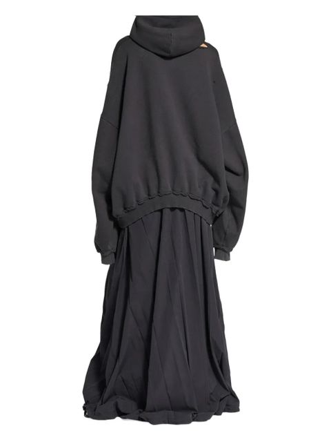 Balenciaga distressed-sleeve hoodie - Grey - zdjęcie produktu nr 2