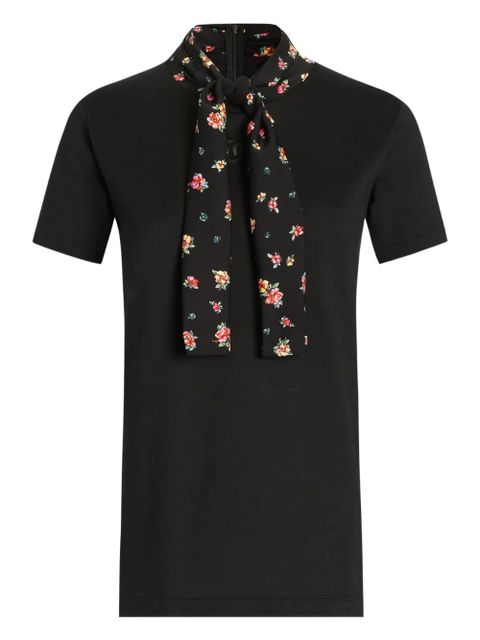 Dolce & Gabbana floral-scarf T-shirt - Black - zdjęcie produktu nr 1