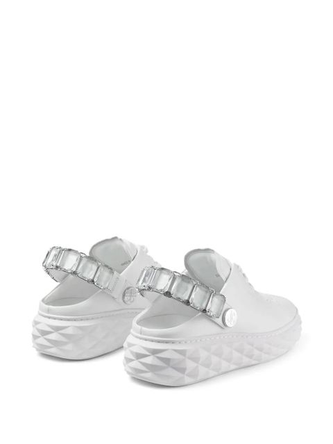 Jimmy Choo Diamond Maxi Sling slippers - White