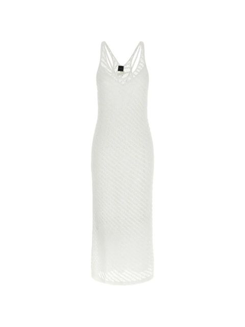 PINKO mesh V-neck miraggio dress - White - zdjęcie produktu nr 1
