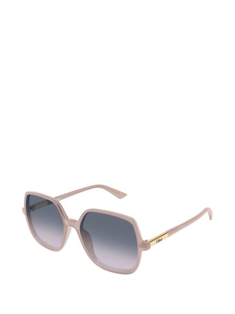Chloé Eyewear oversized geometric-frame sunglasses - Neutrals - zdjęcie produktu nr 2