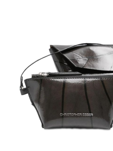Christopher Esber Gondola Leaf patent leather tote bag - Black
