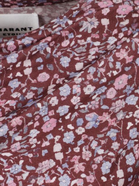 MARANT ÉTOILE draped floral dress - Purple