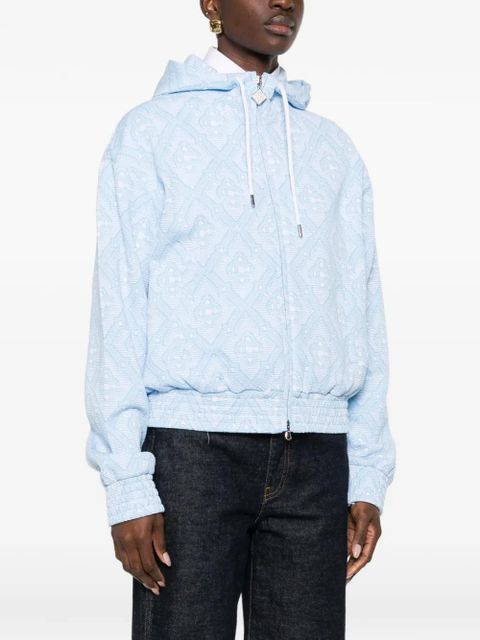 Casablanca patterned hoodie - Blue