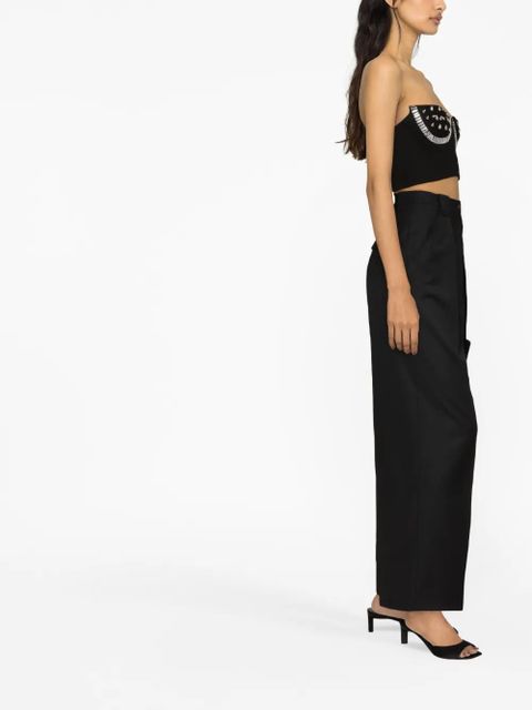 AREA crystal-embellished bustier top - Black - zdjęcie produktu nr 2