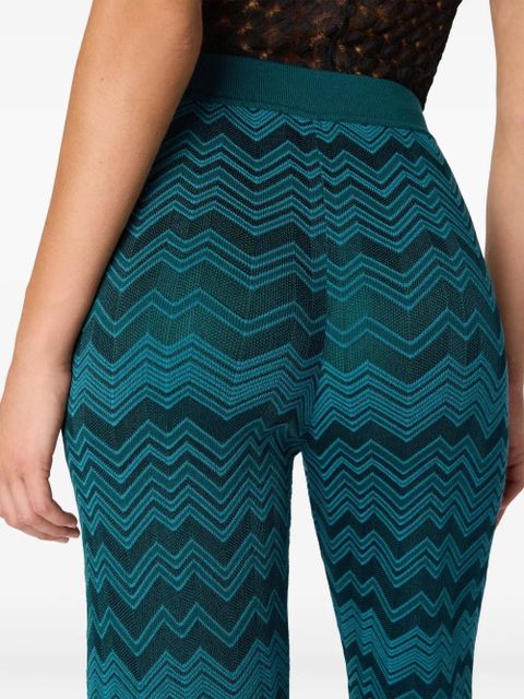 Missoni chevron-pattern knit trousers - Green