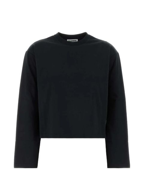 Jil Sander long-sleeve cropped T-shirt - Black - zdjęcie produktu nr 1