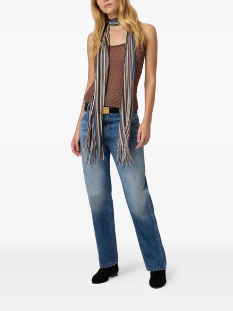 Missoni textured sleeveless tank top - Brown