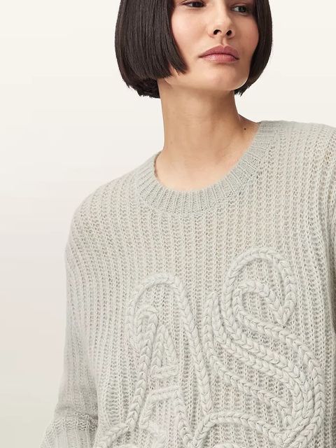 AllSaints sweter z dodatkiem wełny CHAIN