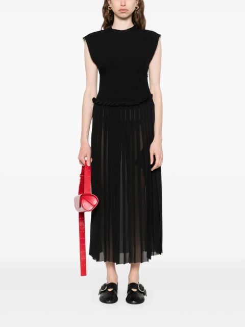 AMI Paris panelled midi dress - Black