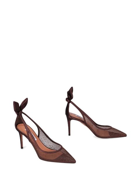 Aquazzura bow mesh court shoes - Brown - zdjęcie produktu nr 2