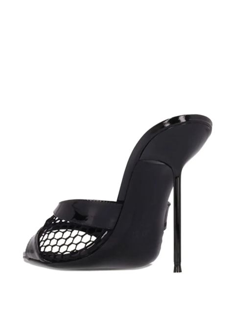 Paris Texas Lidia mesh mules - Black