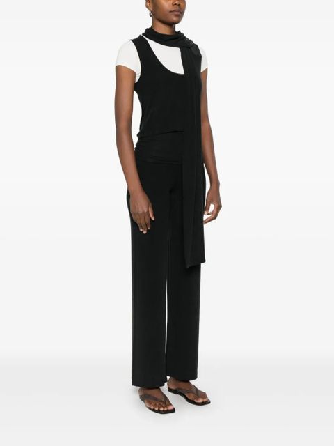 Aya Muse scarf-detail scoop-neck blouse - Black - zdjęcie produktu nr 2