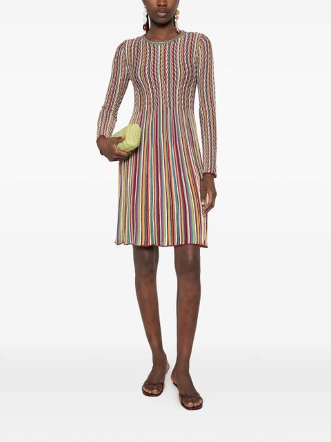 Missoni long-sleeve striped mini dress - Pink - zdjęcie produktu nr 2