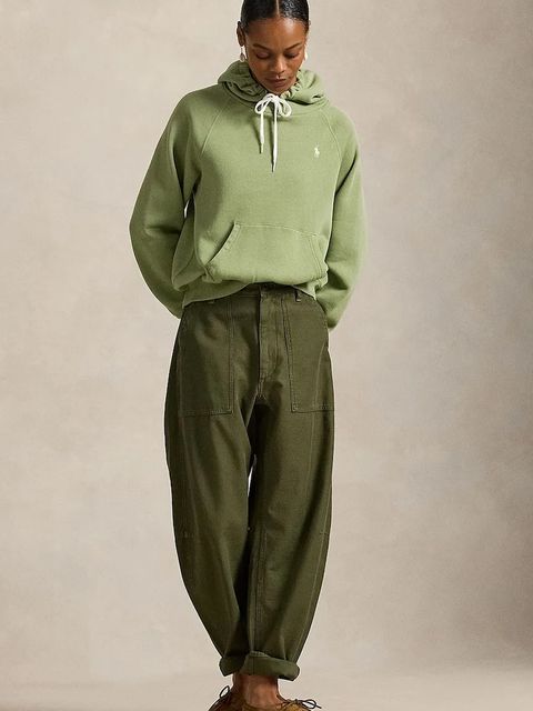 Polo Ralph Lauren bluza damska kolor zielony z kapturem gładka 211971698 - zdjęcie produktu nr 2