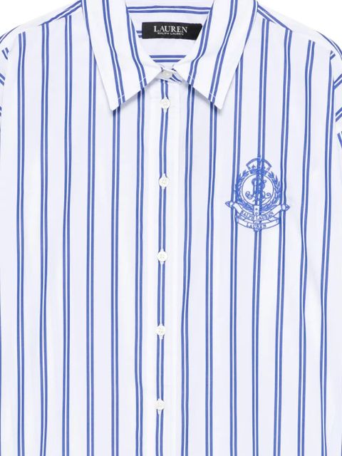 Lauren Ralph Lauren striped embroidered shirt - White