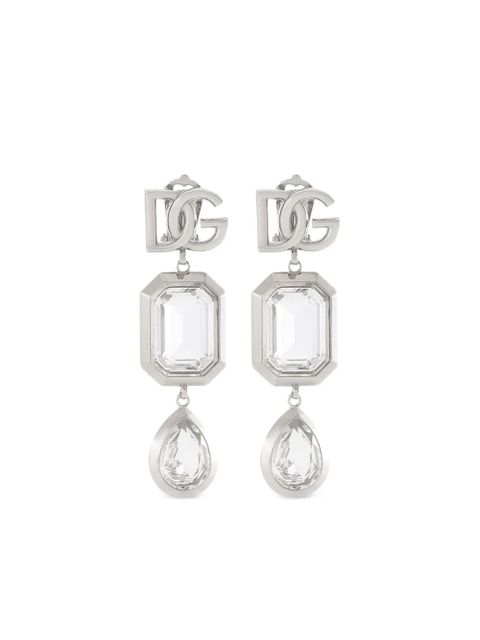 Dolce & Gabbana drop logo earrings - Silver - zdjęcie produktu nr 1