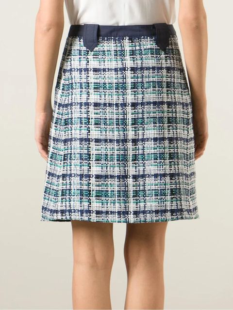 ETRO bouclé-knit midi straight skirt - Blue