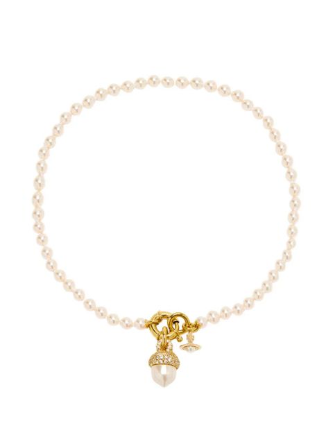 Vivienne Westwood cream pearl pendant necklace - Gold - zdjęcie produktu nr 1