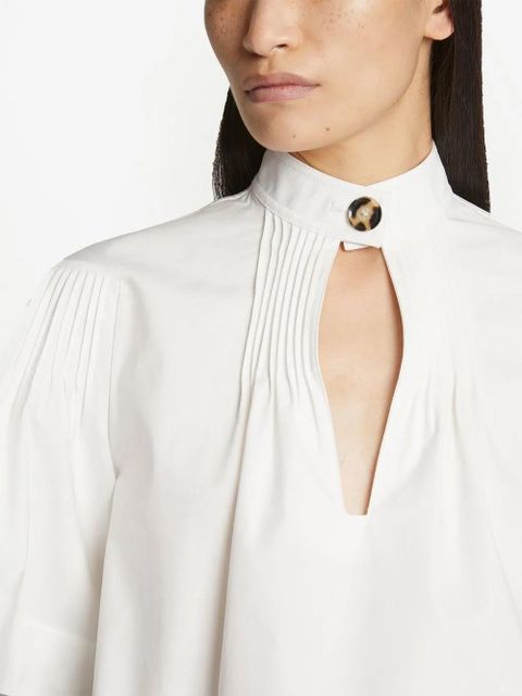 Proenza Schouler pintuck-detail flared blouse - White