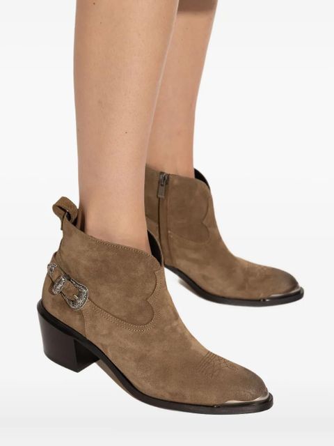 Golden Goose buckle heeled boots - Brown